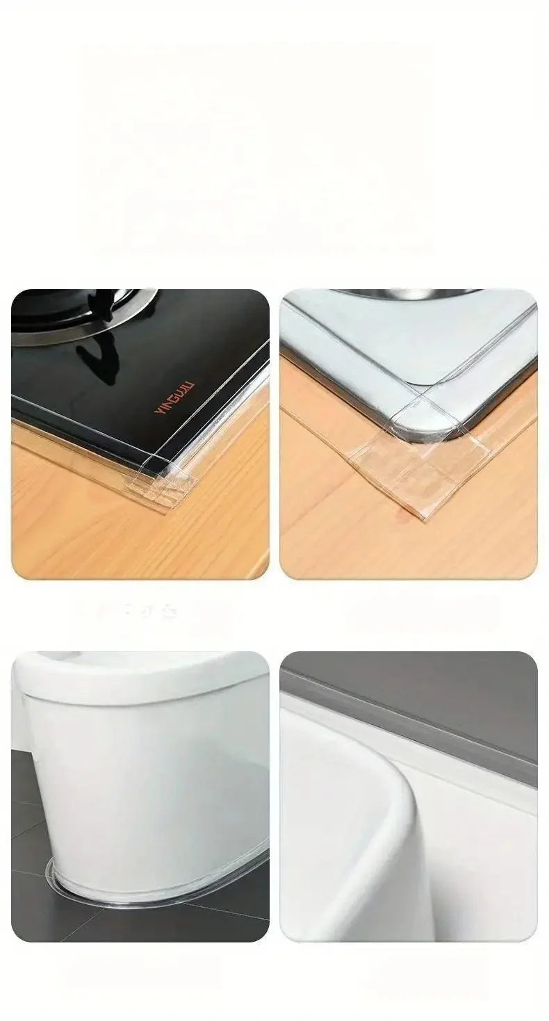 1 Roll of Waterproof Transparent PVC Self-adhesive Tape-Perfect for Bathrooms, Toilets, Sinks, and Kitchens-Super Adhesive!