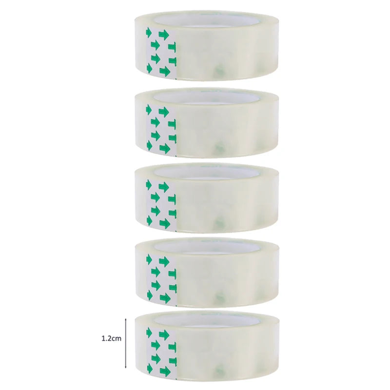 18/12/8mm Transparent Adhesive Tape Pack Tools Stationery Office School Supplies Students Adhesive Tape Packing Present Flower