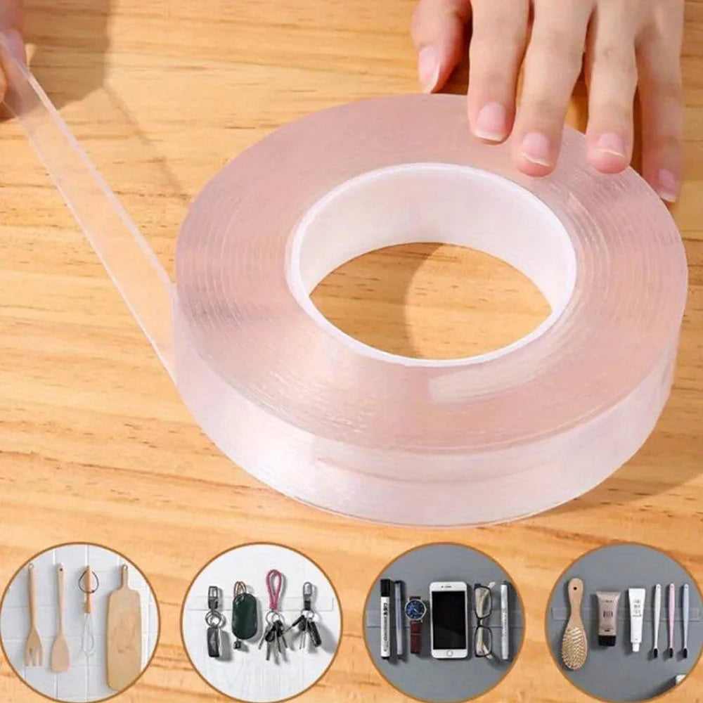 1-10Pcs 1/2/3/5m Nano Tape Super Strong Double Sided Adhesive Tape Non-slip Waterproof Transparent Tape For Bathroom Kitchen