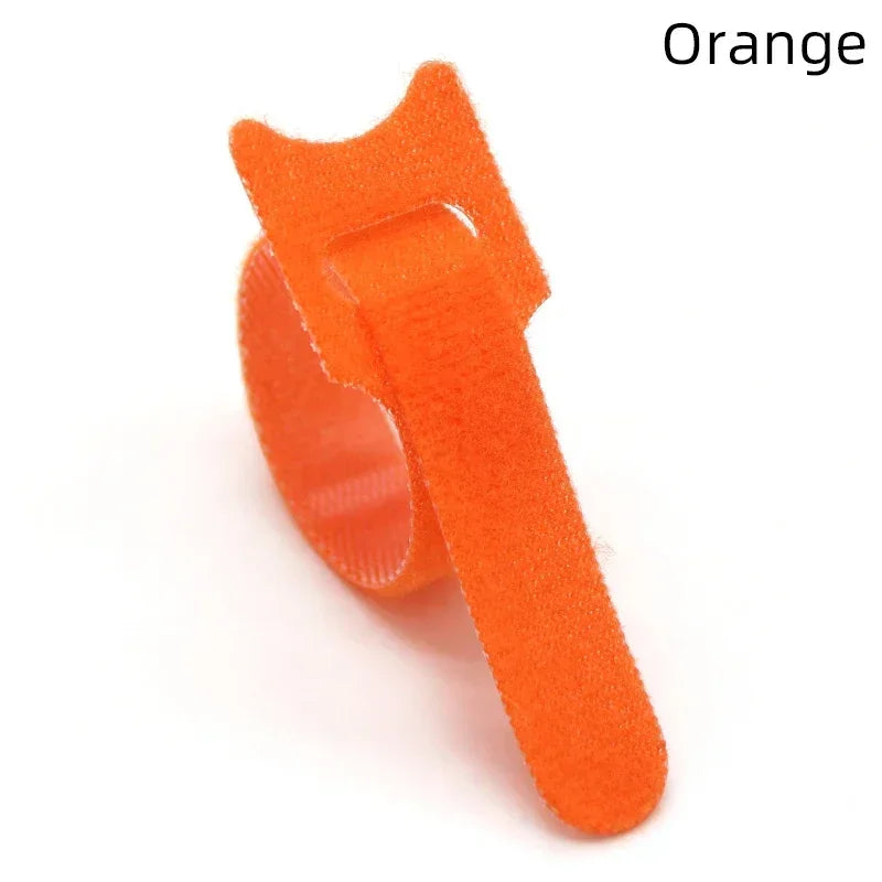 Releasable Cable Ties Wire Organizer Black 15 20 25 30cm Nylon Hook Loop Straps Wrap Zip Bundle Bandage Tie Plastics Fastening