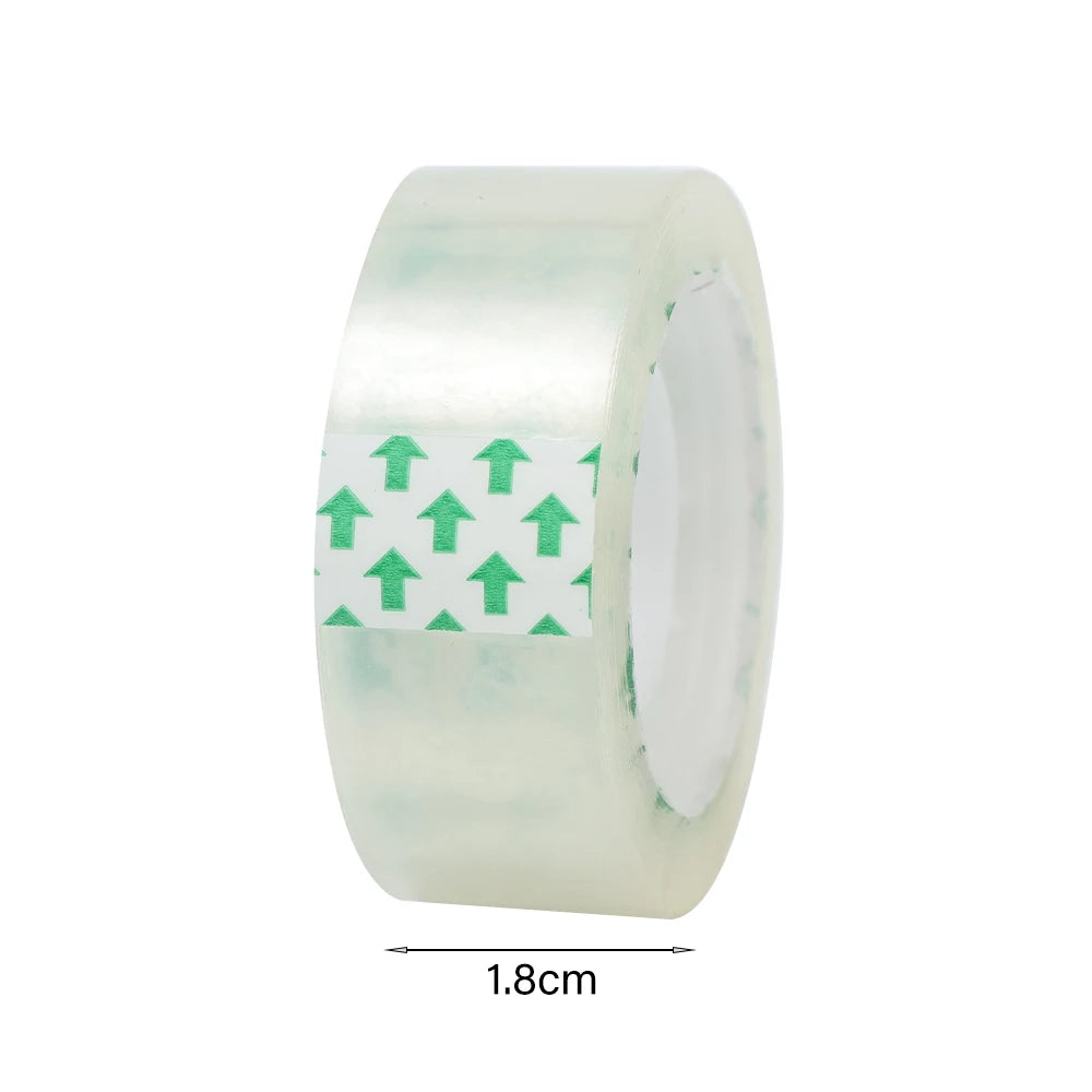 1-10 Rolls Transparent Tape Refills Wrapping Tape Roll 0.8cm 1.2cm 1.8cm High-viscosity Adhesive Tapes Home School Supplies