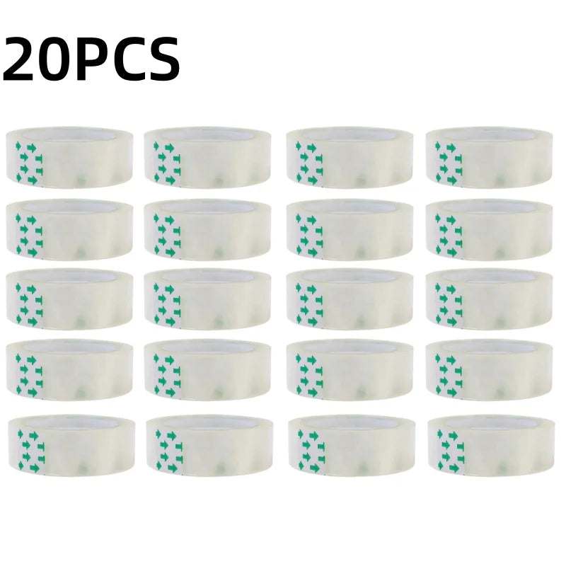 20/5PCS Transparent Tape Office Tape for Home and School 0.8cm 1.2cm 1.8cm Multifuntion High-viscosity Adhesive Tape