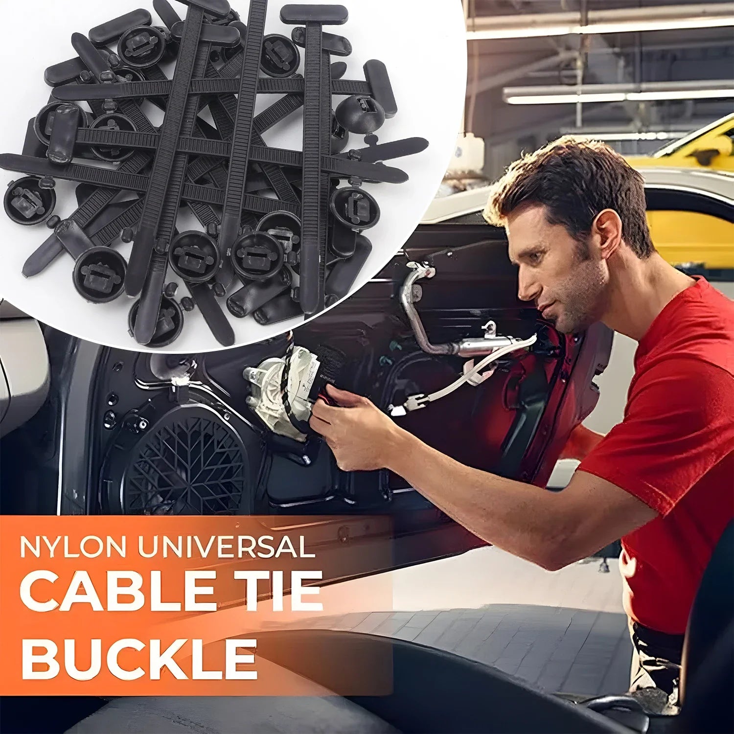 500/1pcs Nylon Cable Ties Buckle Auto Fastener Screw Replacement Clip Car Fenders Trunk Engine Guard Panel Wire Management Tools