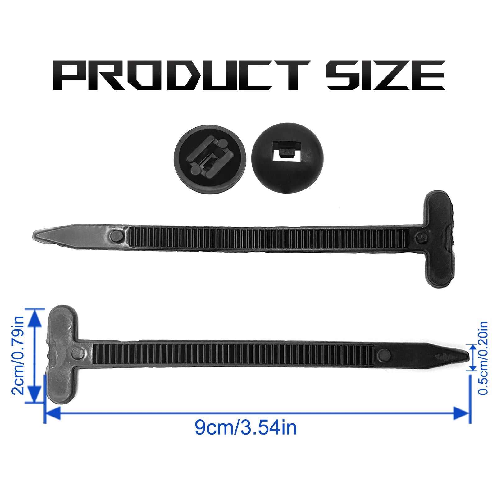 100Pcs/Set Nylon Universal Cable Tie Buckle Self-locking Cable Tie Buckle Installation-free Cable Tie Adjustable Strap Clamp