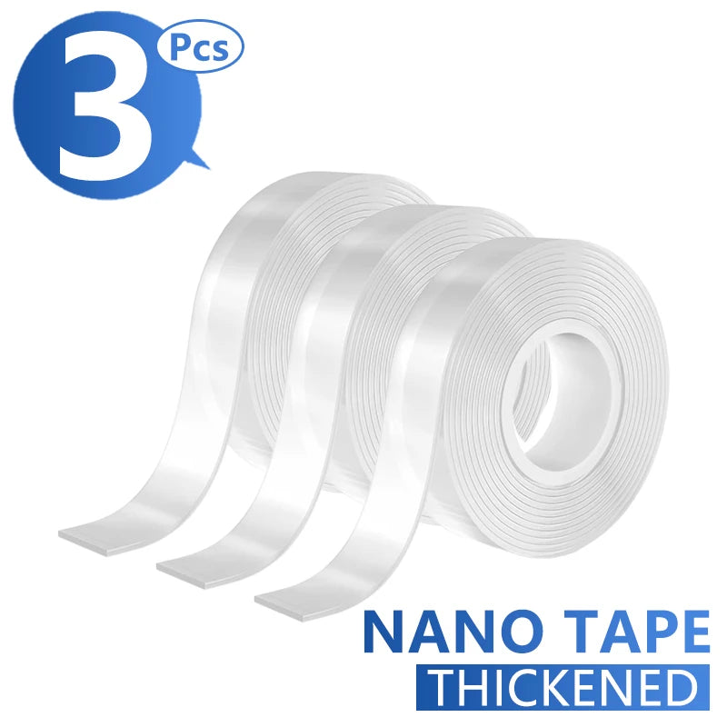 Double Sided Nano Tape Extra Strong Decorative Adhesive Tape Thickened Transparent Waterproof Tape Glue Useful Things for Home