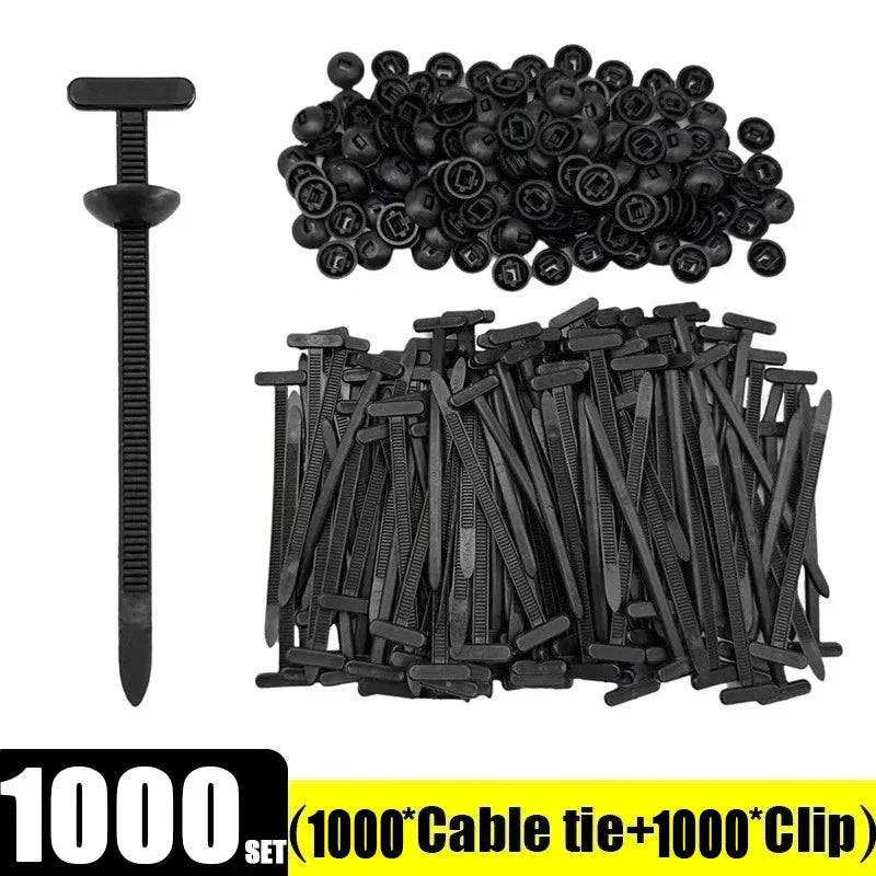 100-1000PCS Self-Locking Cable Ties Buckle, Adjustable Zip Ties for Car Repair, DIY, Home, Office, Gardening, Organizing Wires