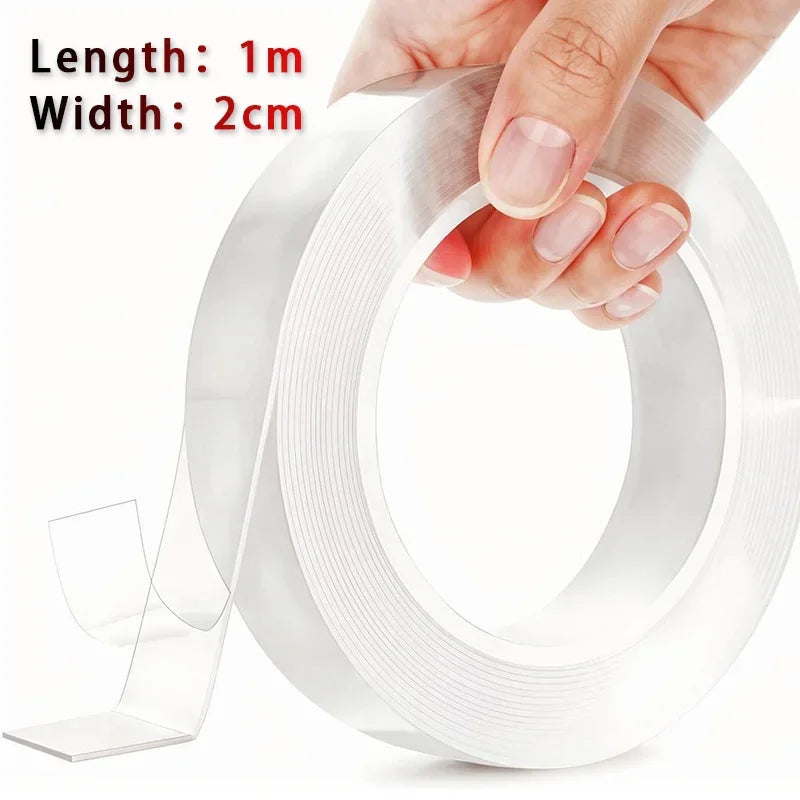 Transparent Nano Tape Washable And Reusable 1m 2m 3m 5m Double-sided Adhesive Adhesive Universal Hook Tape For Furniture
