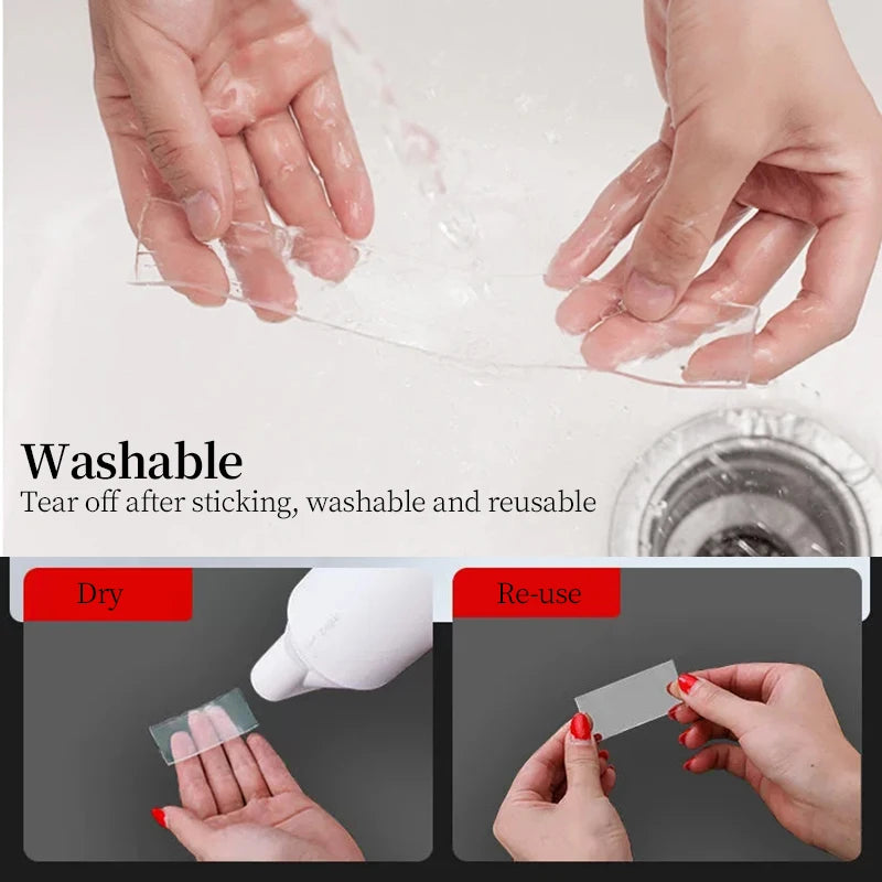 Ultra-strong Double-sided Adhesive Nano Tape Transparent Waterproof Extra Strong Sticky Strip Heavy-duty Two Side Tape