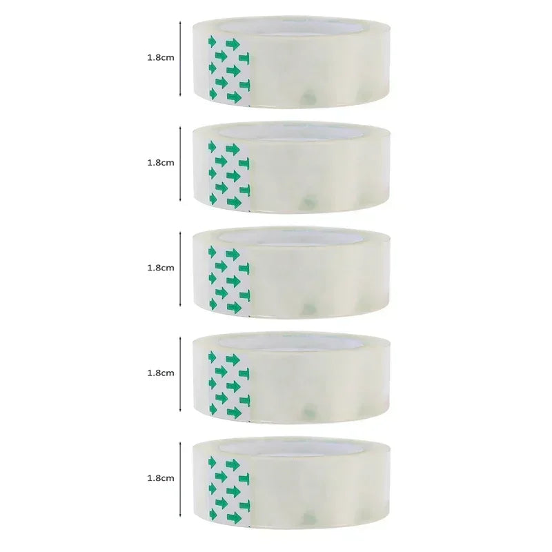 1-10 Rolls Transparent Tape Refills 18/12/8mm Clear Tape Refills For Dispenser Invisible Tapes For Office Home School Supplies