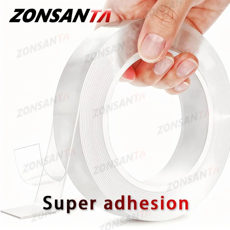 Transparent Nano Tape Washable And Reusable 1m 2m 3m 5m Double-sided Adhesive Adhesive Universal Hook Tape For Furniture