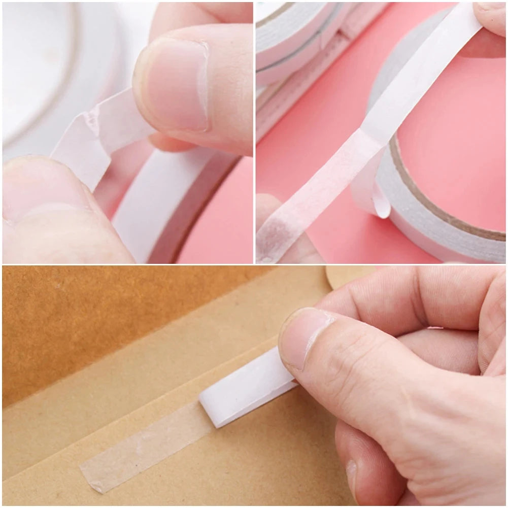 8M Double Sided Tape Double Sided Tape White Strong Ultra-thin High-adhesive Cotton Double-sided Tape Super Strong Paper Tape