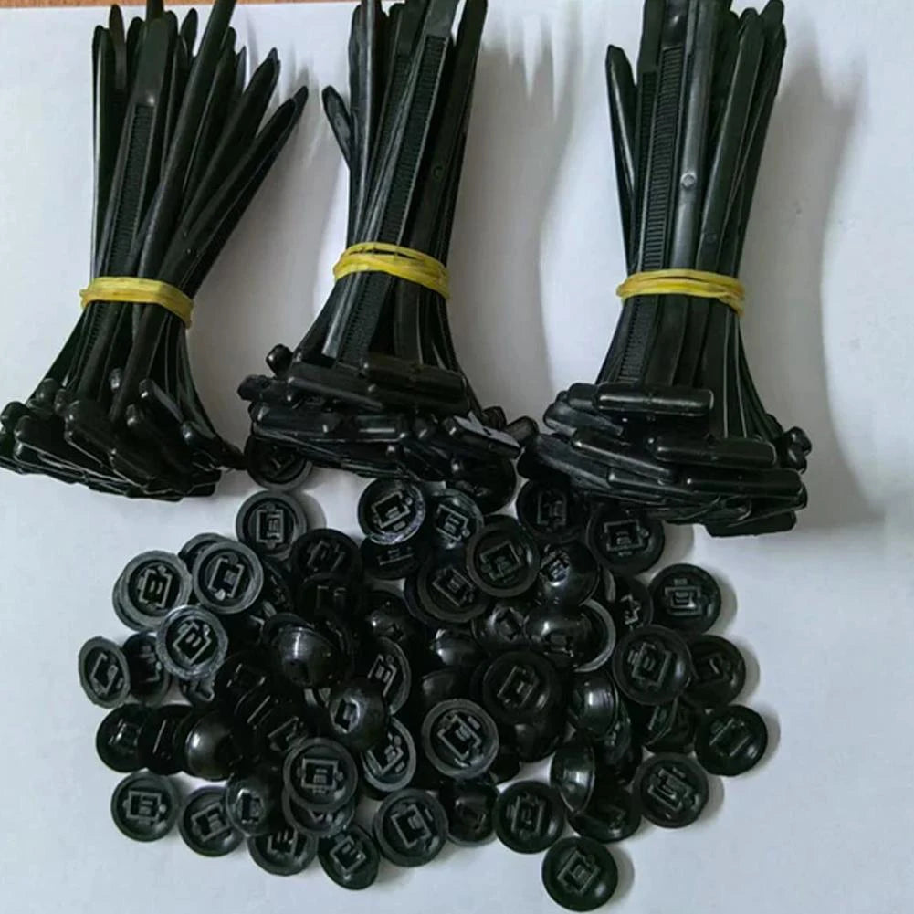 Self-locking Nylon Universal Cable Tie Buckle 100/50/20PCS Plastic Fixed Strap Iron Cable Gap Car Instrument Zip Ties