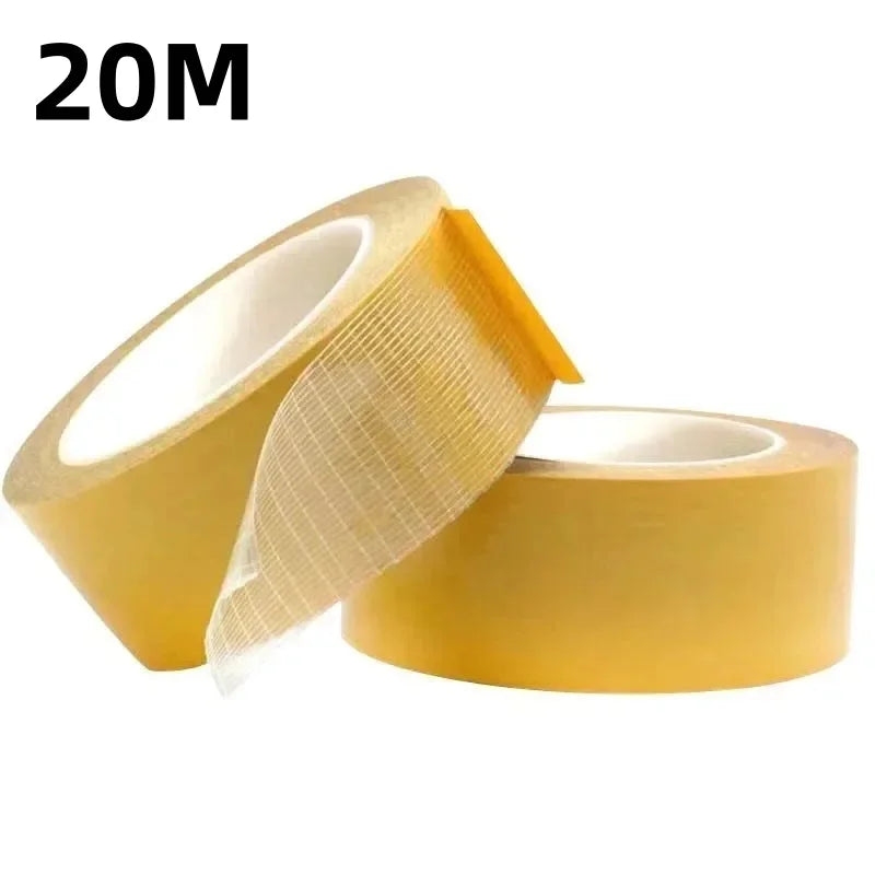 20M/10M Double Sided Tape Super Strong Seamless Fabric Tape Transparent Tape Multi-purpose Carpet Tape Double-sided Cloth Tape