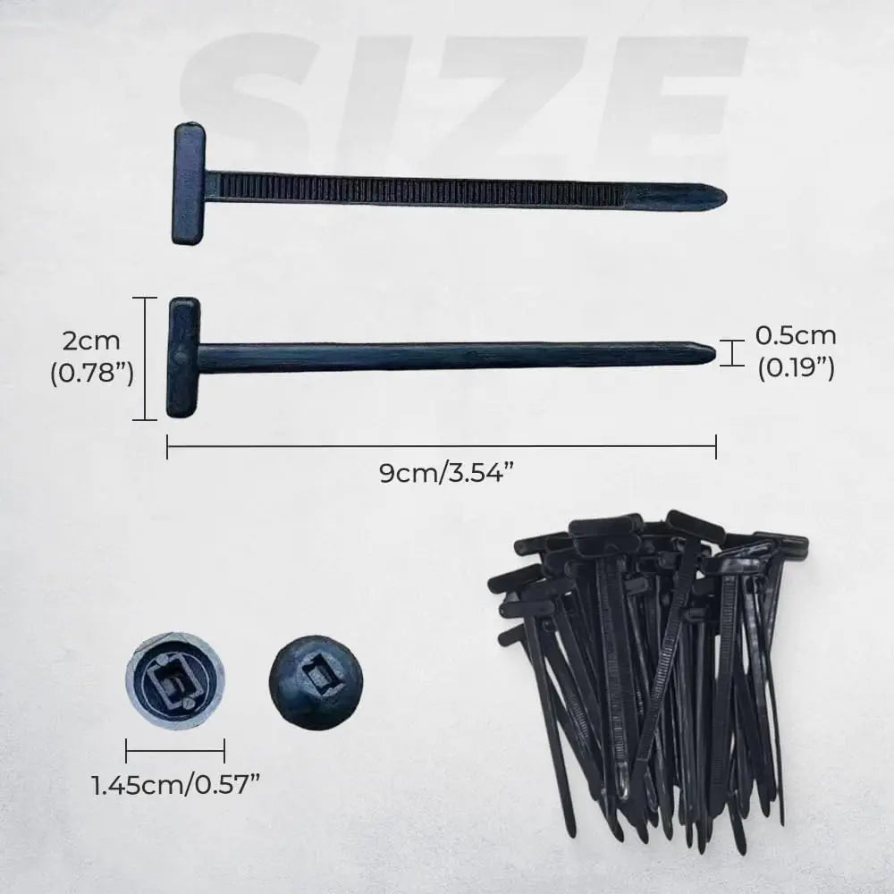 500/10 Pcs Nylon Universal Cable Tie Buckle Heavy Duty Self-Locking Nylon Zip Ties Holder Multipurpose Plastic Cable Ties Tool