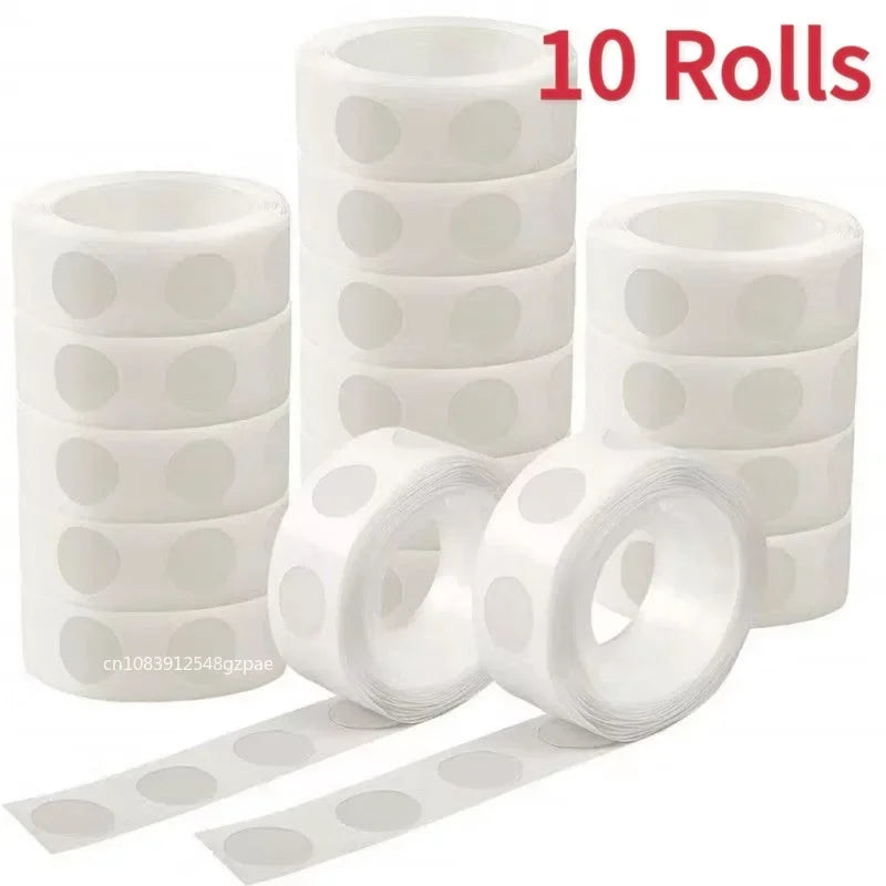 100/1000 Dot Double Sided Adhesive Poster Clear Glue Point Tape Round No Traces Strong Adhesive Sticker Waterproof For Craft DIY