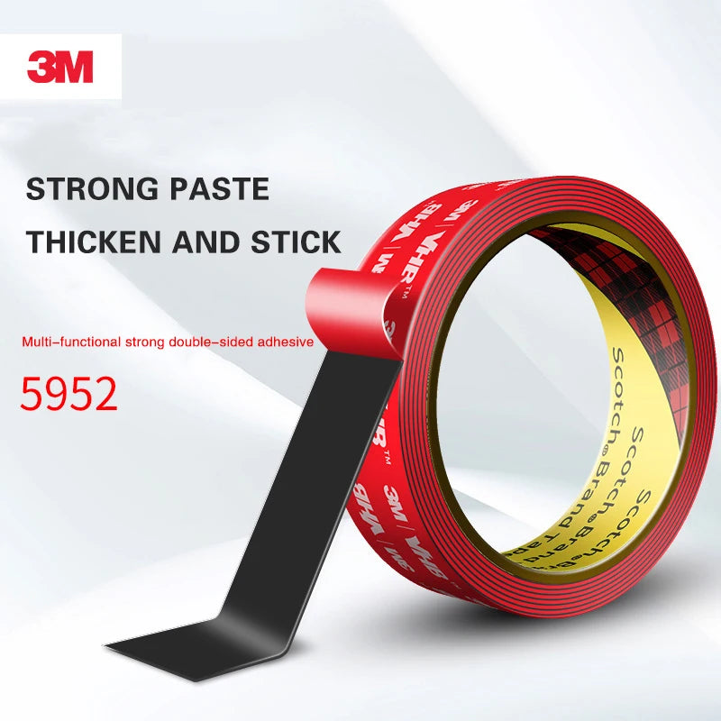 3M Double-Sided Tape 5952 Strong Foam Tape Waterproof Non-Trace Black High-Viscosity Double-Sided Tape for Cars Household