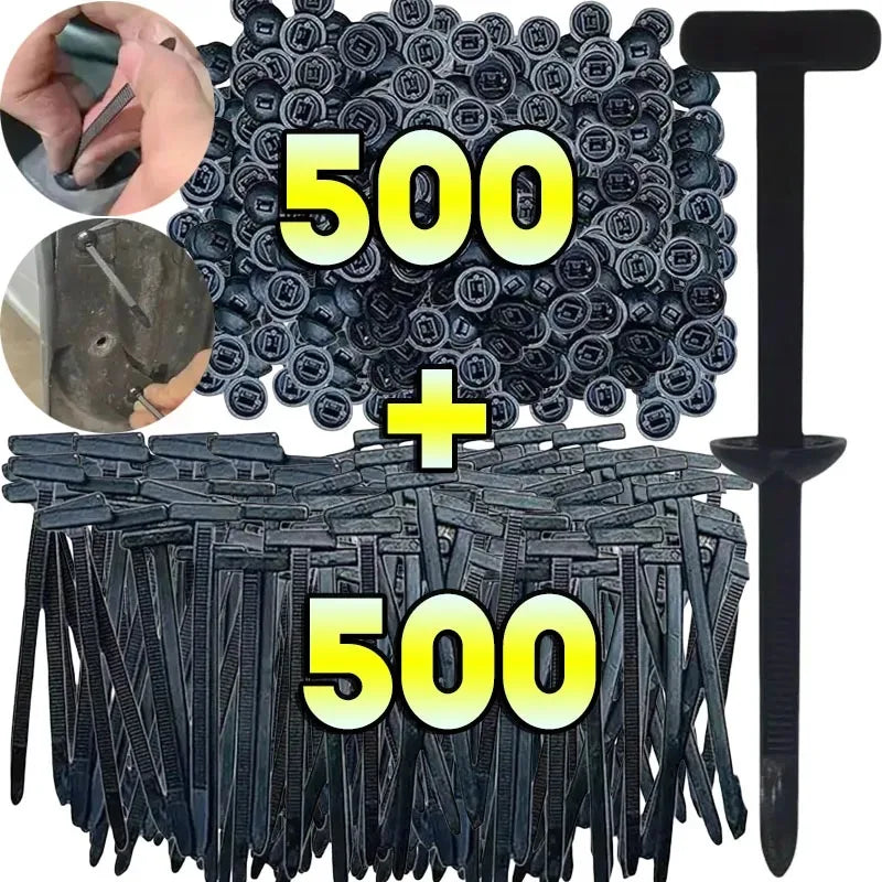 100-1000PCS Self-Locking Cable Ties Buckle, Adjustable Zip Ties for Car Repair, DIY, Home, Office, Gardening, Organizing Wires