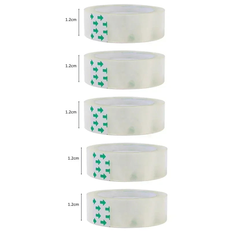 1-10 Rolls Transparent Tape Refills 18/12/8mm Clear Tape Refills For Dispenser Invisible Tapes For Office Home School Supplies