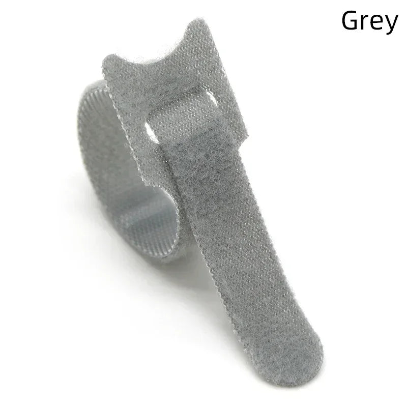 Releasable Cable Ties Wire Organizer Black 15 20 25 30cm Nylon Hook Loop Straps Wrap Zip Bundle Bandage Tie Plastics Fastening
