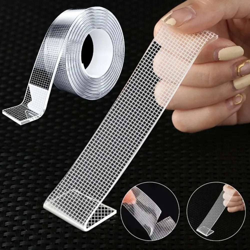Strong Nano Double Sided Tape Waterproof Removable Transparent Adhesive for Home Kitchen Office Wall Hanging Photos Decor Crafts