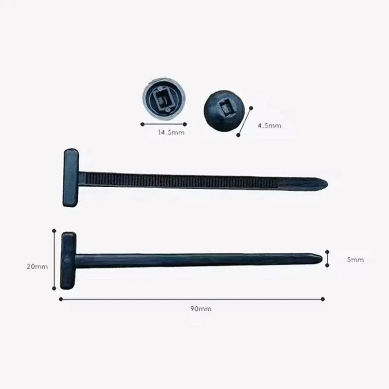 500/1pcs Nylon Cable Ties Buckle Auto Fastener Screw Replacement Clip Car Fenders Trunk Engine Guard Panel Wire Management Tools