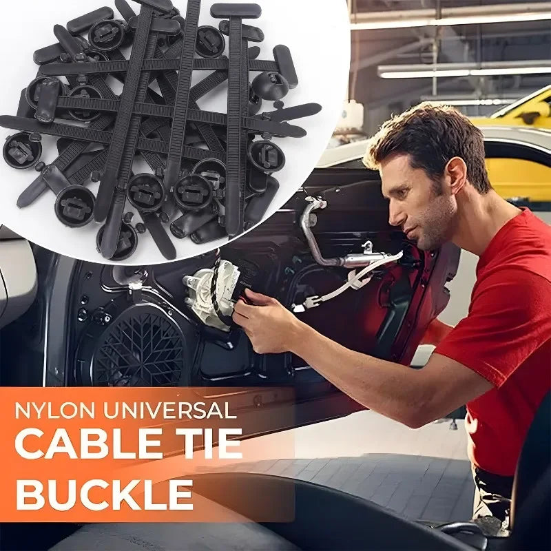 500/1pcs Nylon Cable Ties Buckle Auto Fastener Screw Replacement Clip Car Fenders Trunk Engine Guard Panel Wire Management Tools