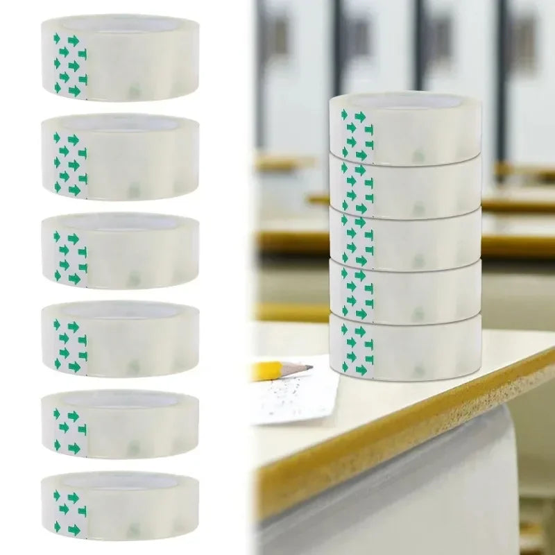 1-10 Rolls Transparent Tape Refills 18/12/8mm Clear Tape Refills For Dispenser Invisible Tapes For Office Home School Supplies