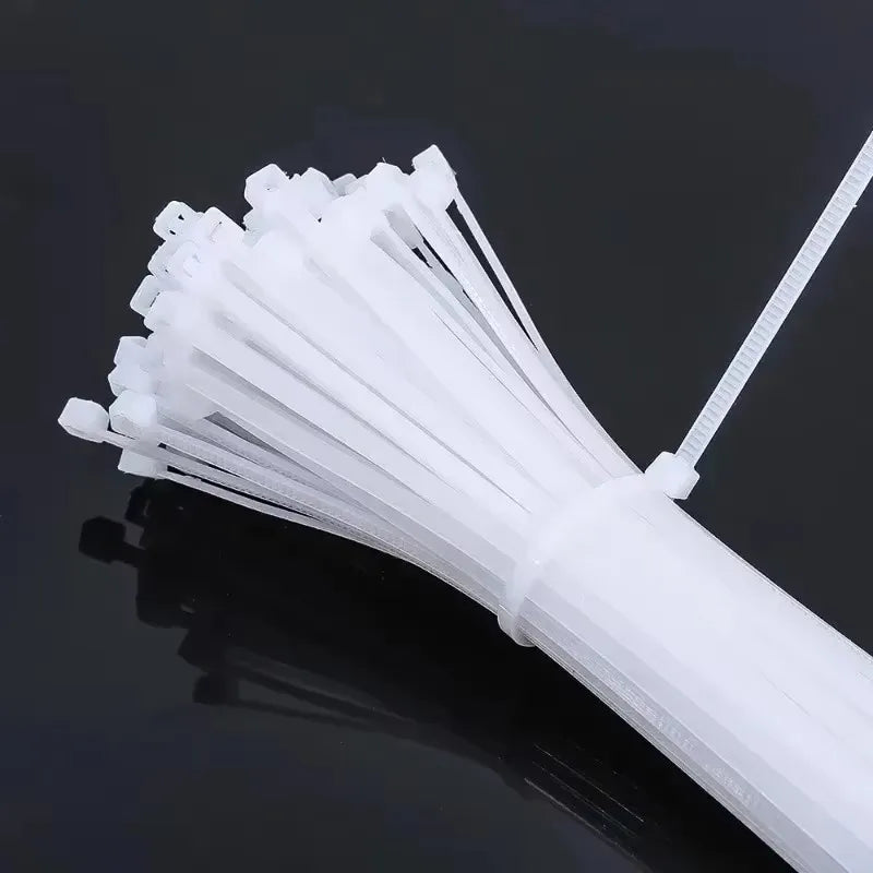 1-500pcs Plastic Straps Nylon Cable Ties Plastic Flanges Ties Cable Greenhouse Velcro Clamp Self-locking Fastening Wire Ties