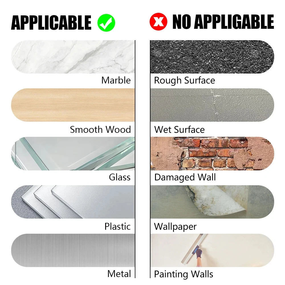 L1m W10mm Double Sided Tape Heavy Duty, Nano Double Sided Adhesive Tape, Clear Mounting Tape Picture Hanging Adhesive Strips