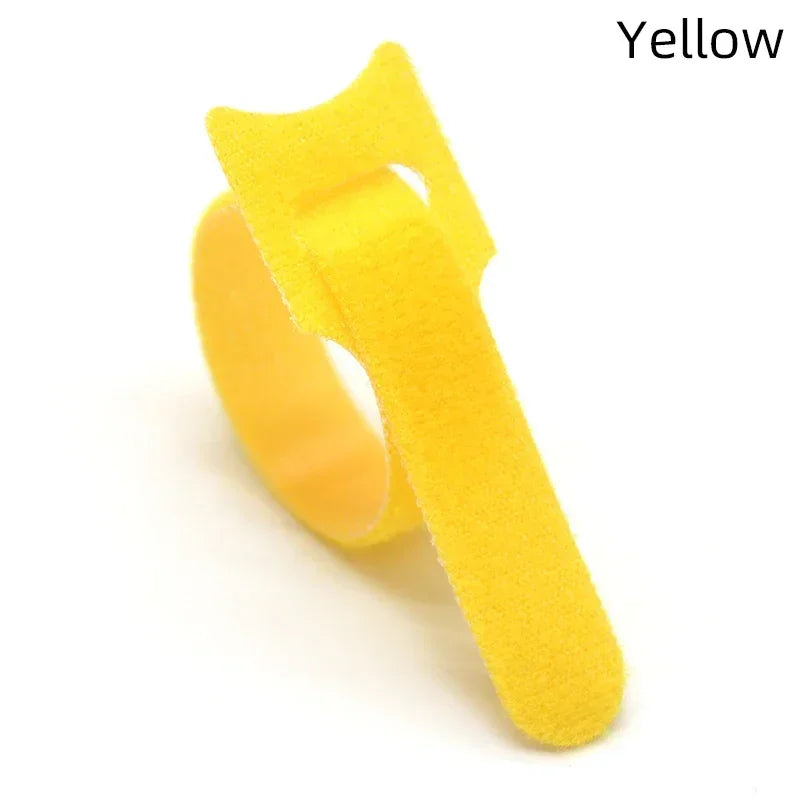 Releasable Cable Ties Wire Organizer Black 15 20 25 30cm Nylon Hook Loop Straps Wrap Zip Bundle Bandage Tie Plastics Fastening