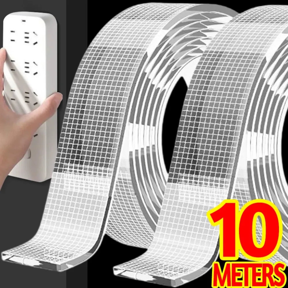 Strong Nano Double Sided Tape Waterproof Removable Transparent Adhesive for Home Kitchen Office Wall Hanging Photos Decor Crafts