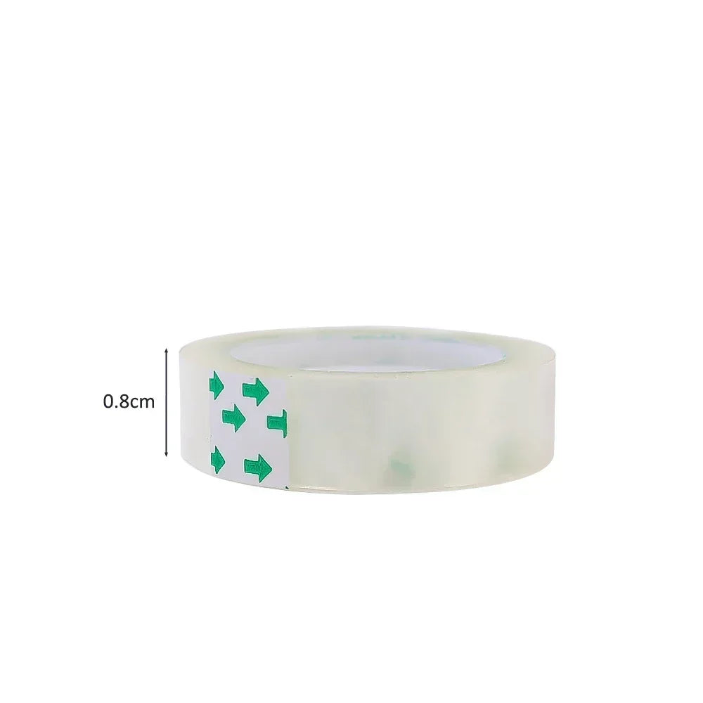 1-10 Rolls Transparent Tape Refills Wrapping Tape Roll 0.8cm 1.2cm 1.8cm High-viscosity Adhesive Tapes Home School Supplies