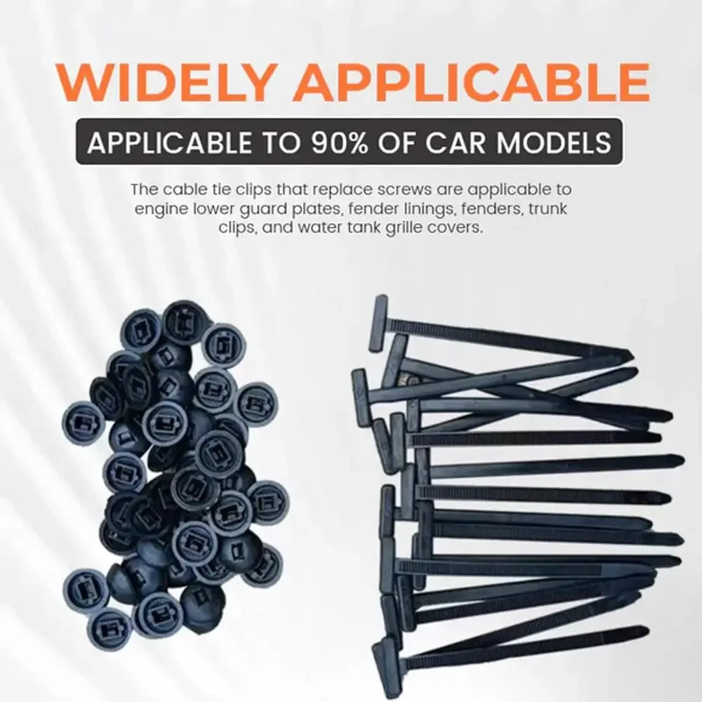 500/10 Pcs Nylon Universal Cable Tie Buckle Heavy Duty Self-Locking Nylon Zip Ties Holder Multipurpose Plastic Cable Ties Tool