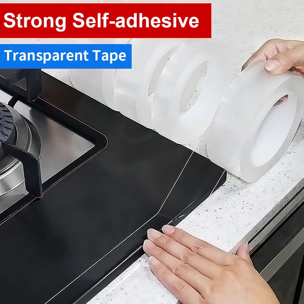 Sink Self-adhesive Home Kitchen Waterproof Transparent Tape Nano Mildew Strong Pool Water Seal Gap Strip Silicone Stickers Tool