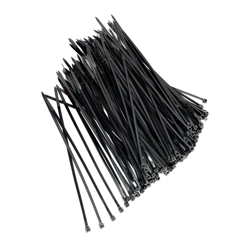 300pcs Three mode Self-Locking Plastic Nylon Wire Cable Zip Ties  Black Cable Ties Fasten Loop Cable Various specifications