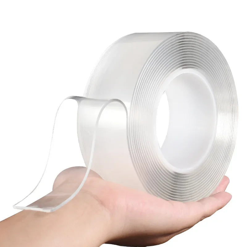 1-10M Nano Double Sided Adhesive Tape Heavy Duty Clear Waterproof Traceless Extra Strong Glue Removable Seal Gap Strip 1/2/3/5cm