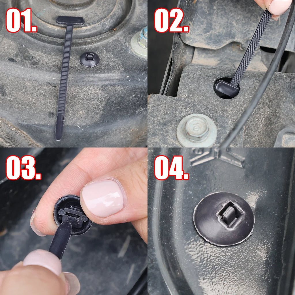 500/1pcs Nylon Cable Ties Buckle Auto Fastener Screw Replacement Clip Car Fenders Trunk Engine Guard Panel Wire Management Tools