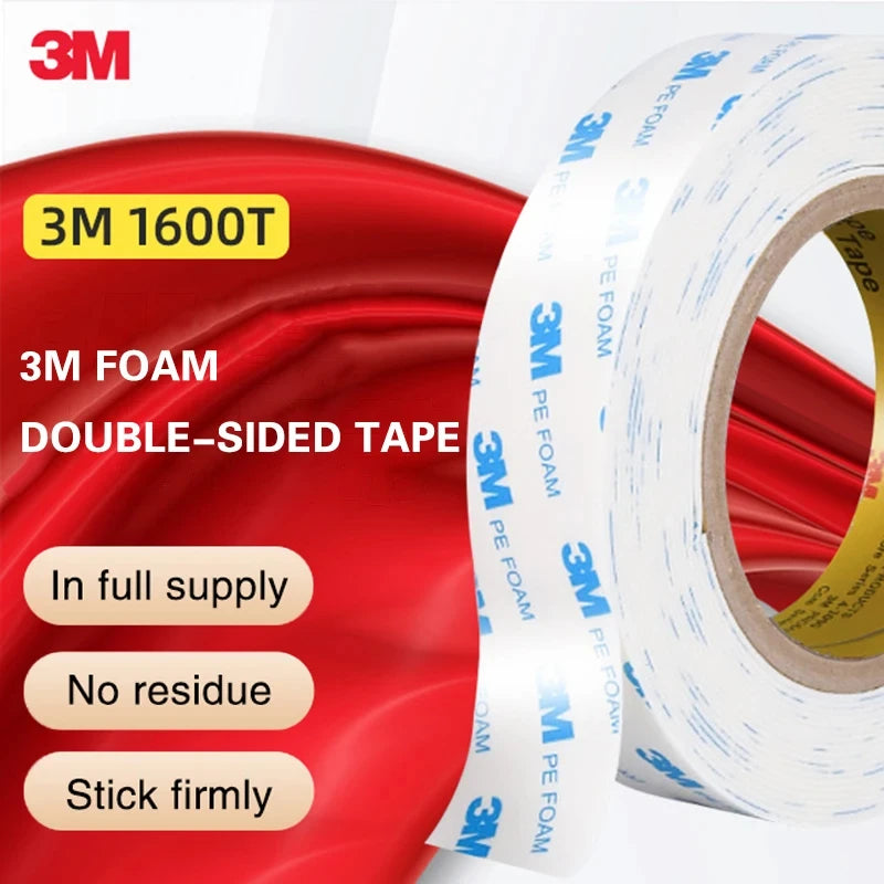3M 10-50mm 3m White Foam Double-Sided Adhesive Strong Non-Trace Foam Tape High Temperature Resistant Double Sided Adhesive Tape