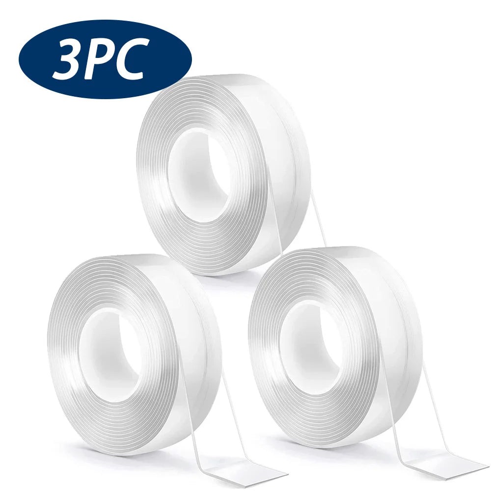 Double Sided Tape Heavy Duty Nano Tape Thickened Transparent Adhesive Acrylic Mounting Tape for Home Kitchen Bathroom