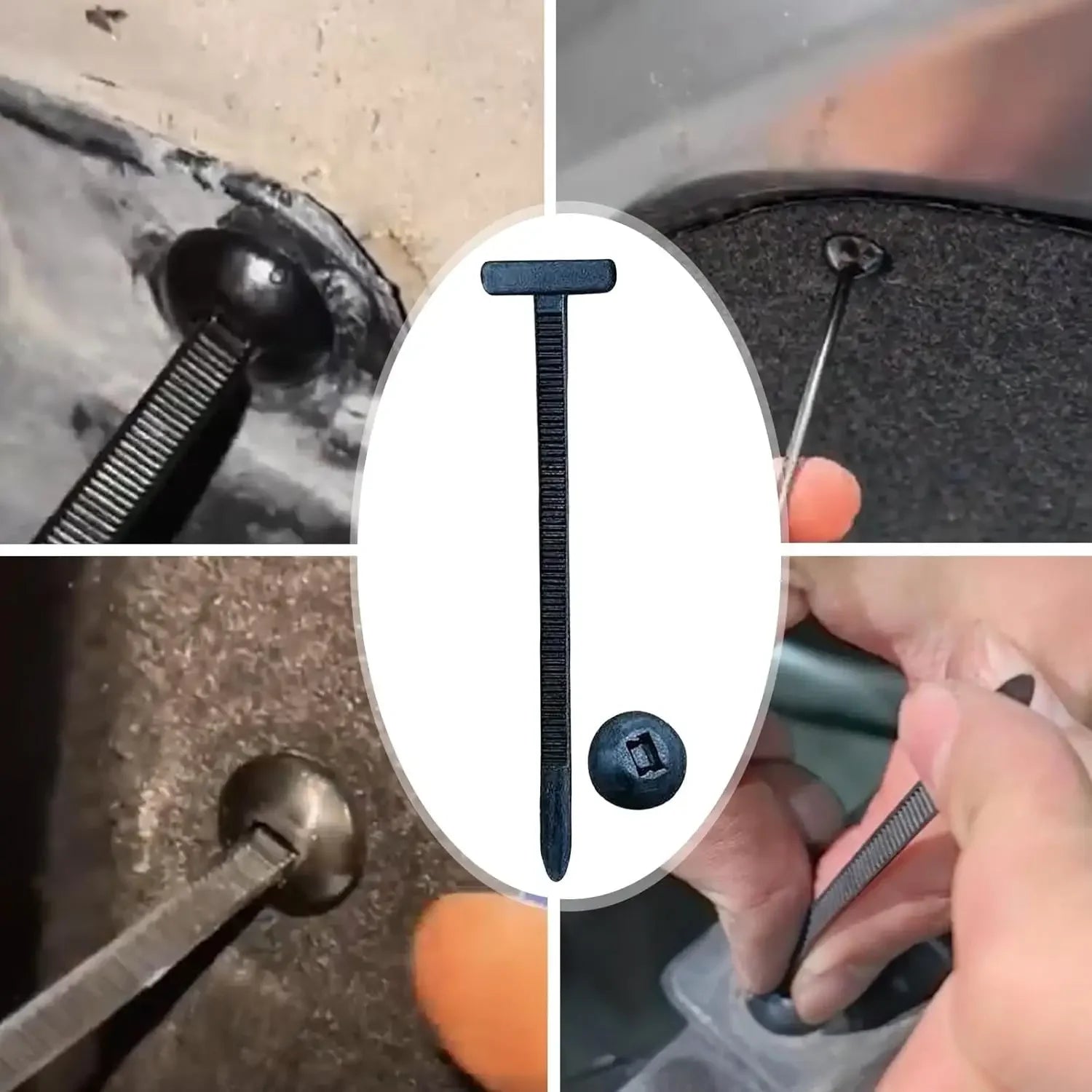 500/1pcs Nylon Cable Ties Buckle Auto Fastener Screw Replacement Clip Car Fenders Trunk Engine Guard Panel Wire Management Tools