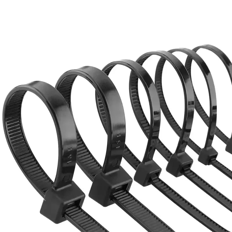 Bulk Self-Locking Nylon Cable Ties 5x200mm 500mm Black | Heavy Duty Weatherproof Zip Ties for Home/Factory Use