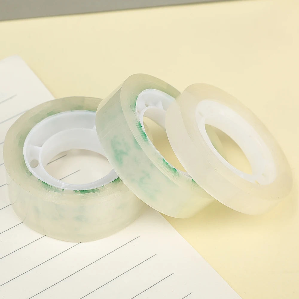 1-10 Rolls Transparent Tape Refills Wrapping Tape Roll 0.8cm 1.2cm 1.8cm High-viscosity Adhesive Tapes Home School Supplies