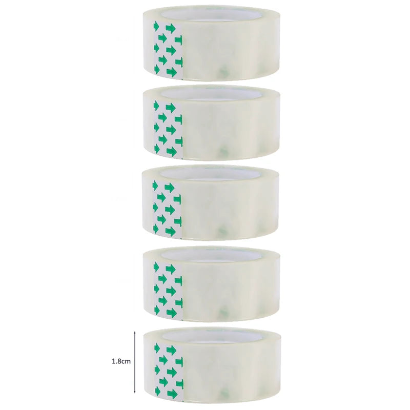 18/12/8mm Transparent Adhesive Tape Pack Tools Stationery Office School Supplies Students Adhesive Tape Packing Present Flower