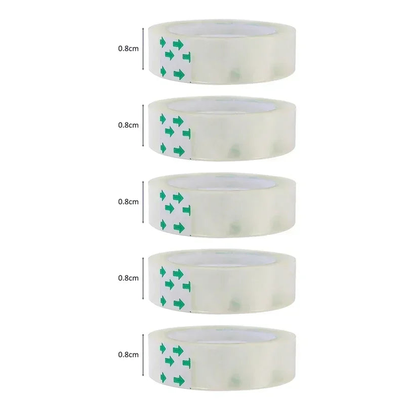 1-10 Rolls Transparent Tape Refills 18/12/8mm Clear Tape Refills For Dispenser Invisible Tapes For Office Home School Supplies