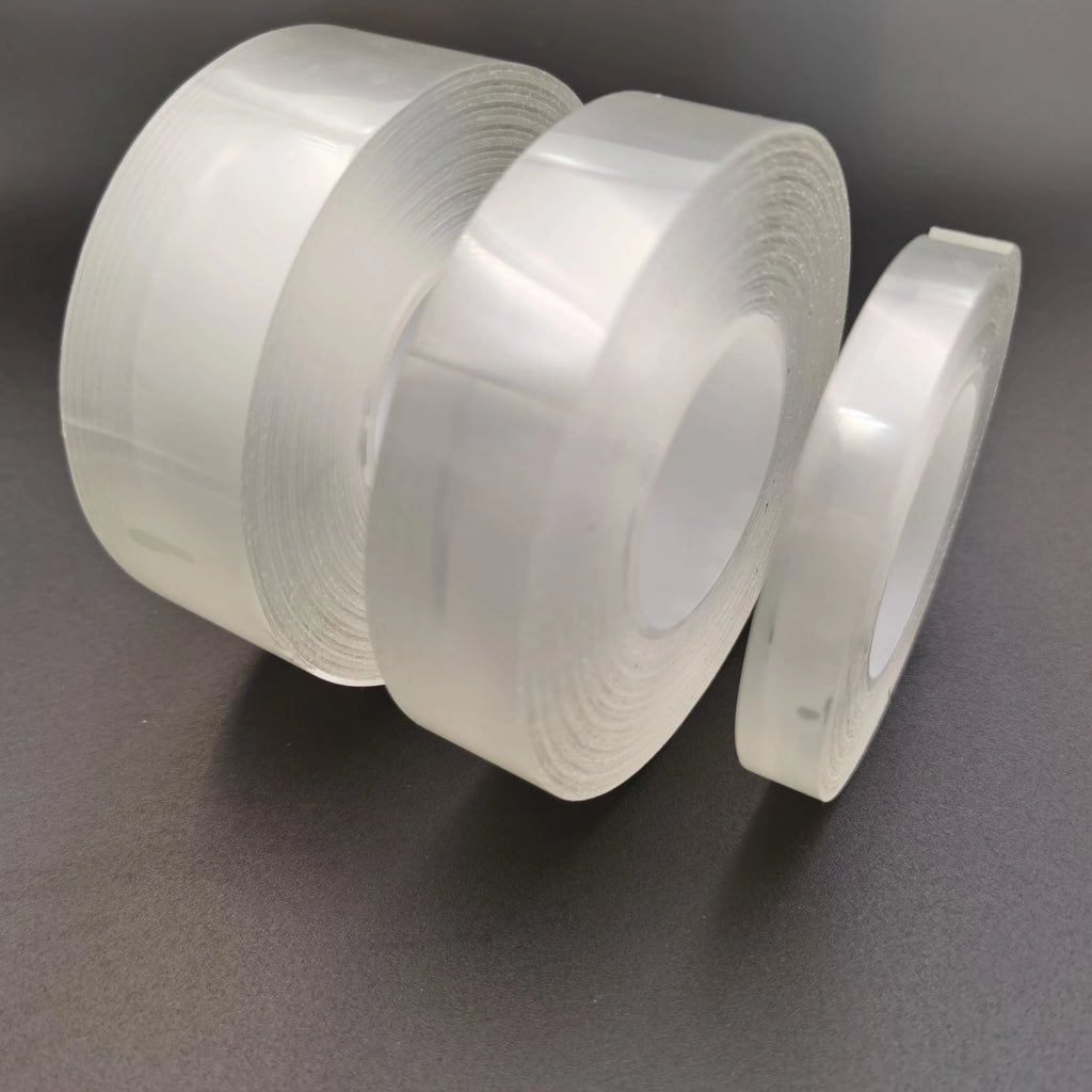 L1m W10mm Double Sided Tape Heavy Duty, Nano Double Sided Adhesive Tape, Clear Mounting Tape Picture Hanging Adhesive Strips