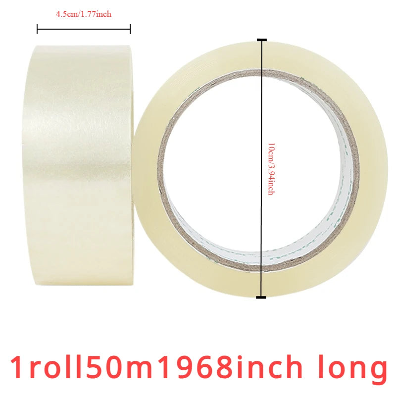 Transparent Tape Roll Width 4.8cm1.89inch Plastic High Adhesive Sealing Tape Sealing Large Thickened Widened Express Packing