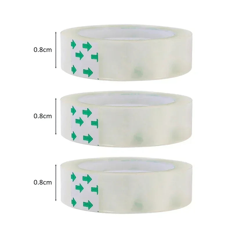1-10 Rolls Transparent Tape Refills 18/12/8mm Clear Tape Refills For Dispenser Invisible Tapes For Office Home School Supplies
